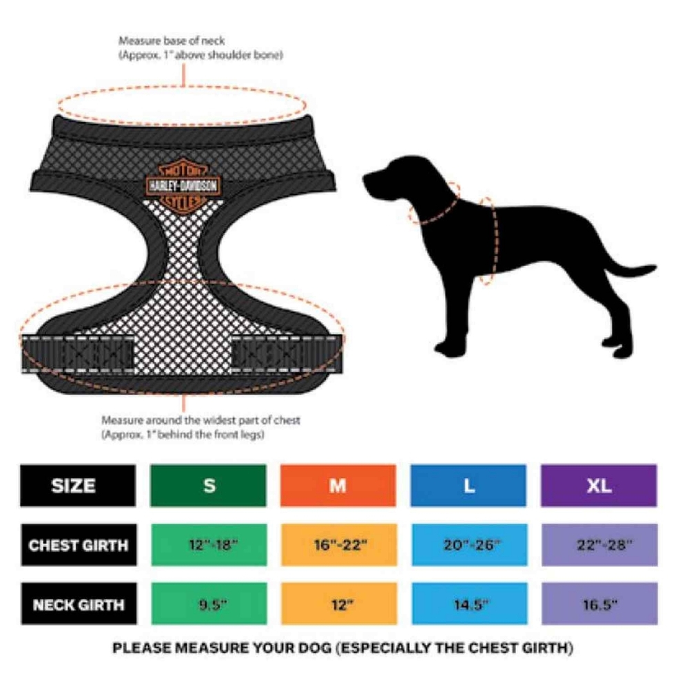 🖤🧡 Harley Davidson Dog Car Harness Large Biker Motorcycle Pet Orange Black - Picture 6 of 8